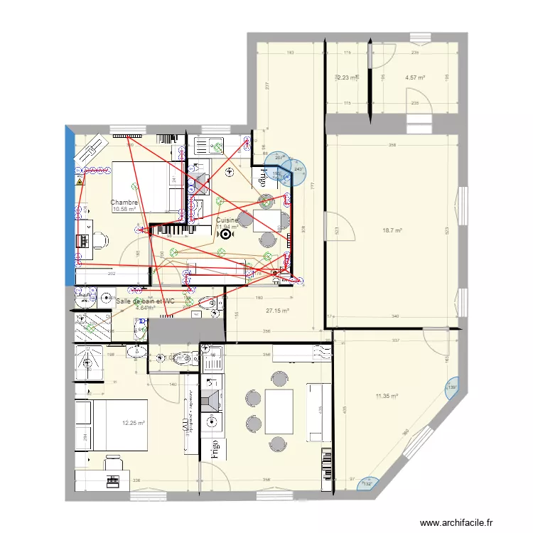 1B 1er &eacute;tage V00. Plan de 