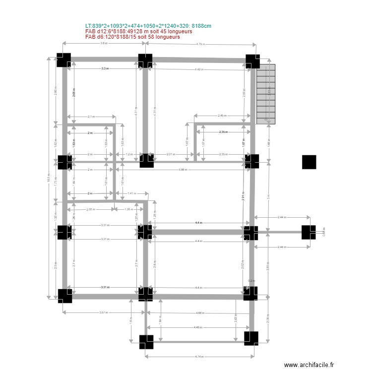 longrines. Plan de 0 pièce et 0 m2