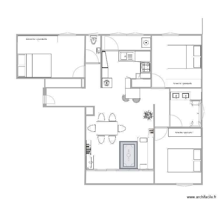 T4 appartement1. Plan de 0 pièce et 0 m2