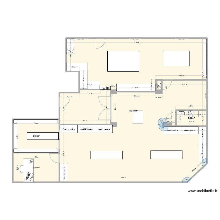 PLAN 1. Plan de 4 pièces et 135 m2