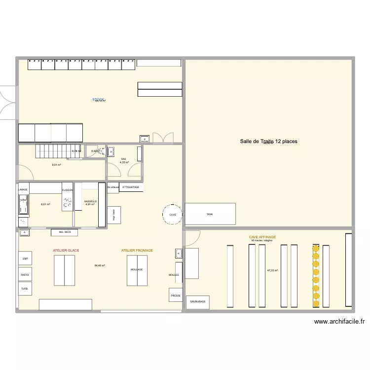Fromagerie bis. Plan de 