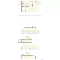 la case bambou avec projection toit