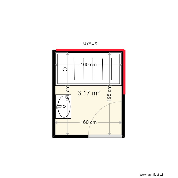 ROBILLARD CECILE . Plan de 1 pièce et 3 m2