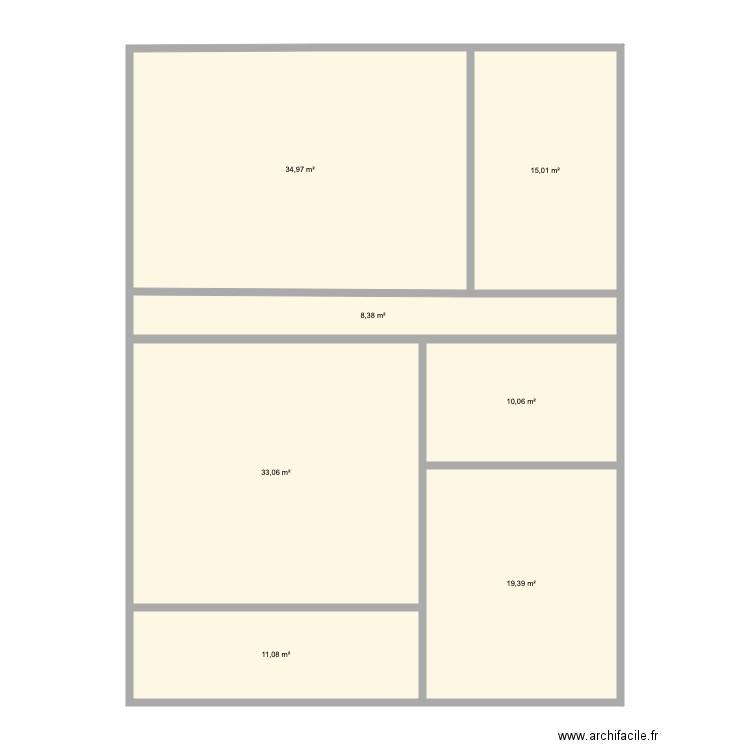 MAISON VILLAGE M. Plan de 7 pièces et 132 m2