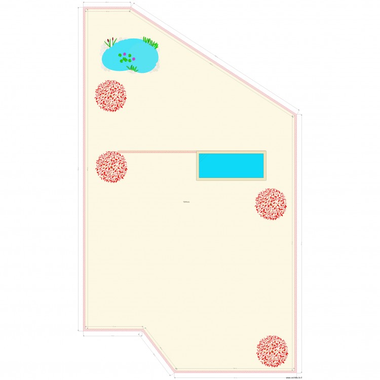 terrain Lanovaz. Plan de 1 pièce et 987 m2