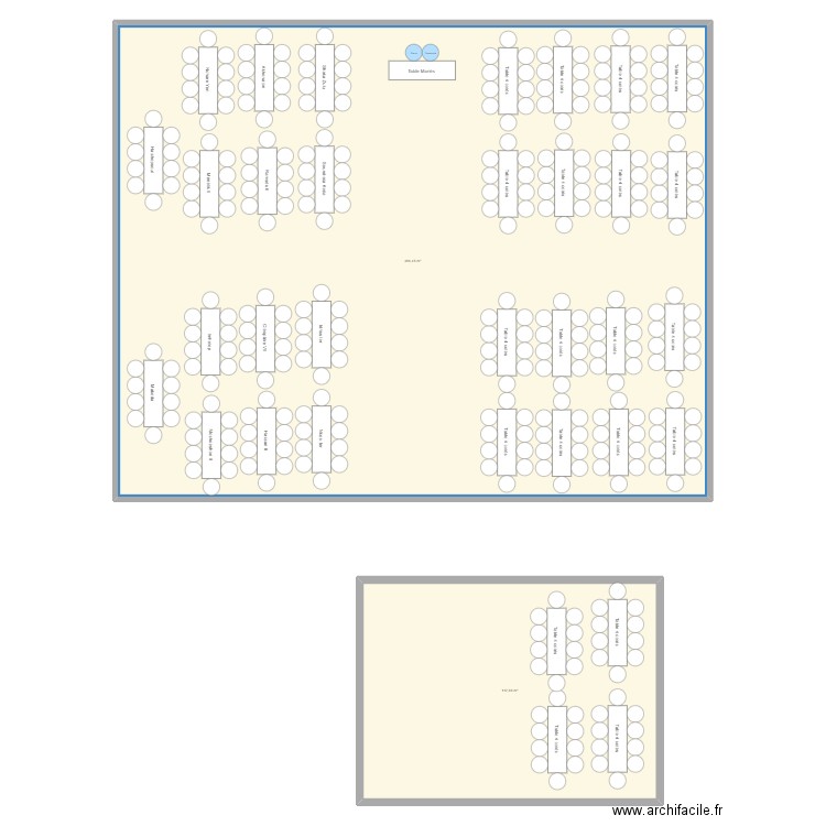 Plan_de_TableC_P. Plan de 2 pièces et 599 m2