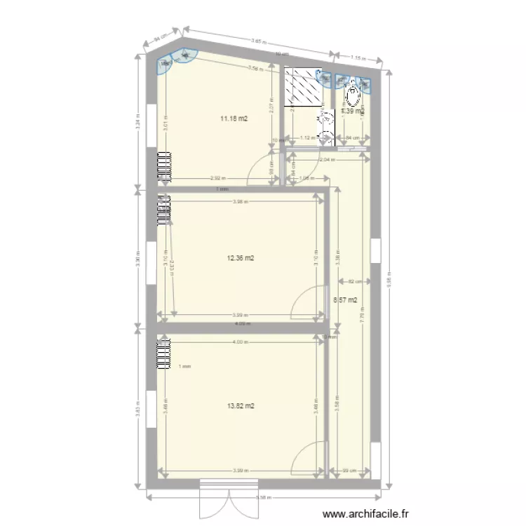 plomberie etage. Plan de 