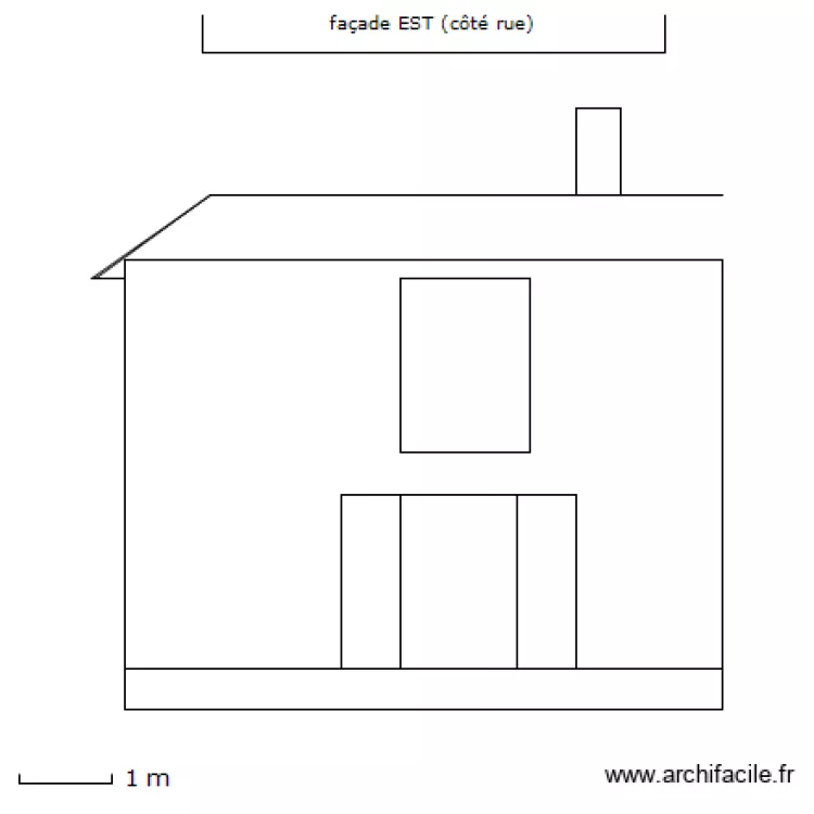 facade est. Plan de facade est. Plan de