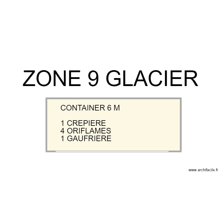 ZONE 9 GLACIER 2022. Plan de 1 pièce et 14 m2