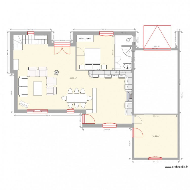 MAISON B RDC. Plan de 0 pièce et 0 m2