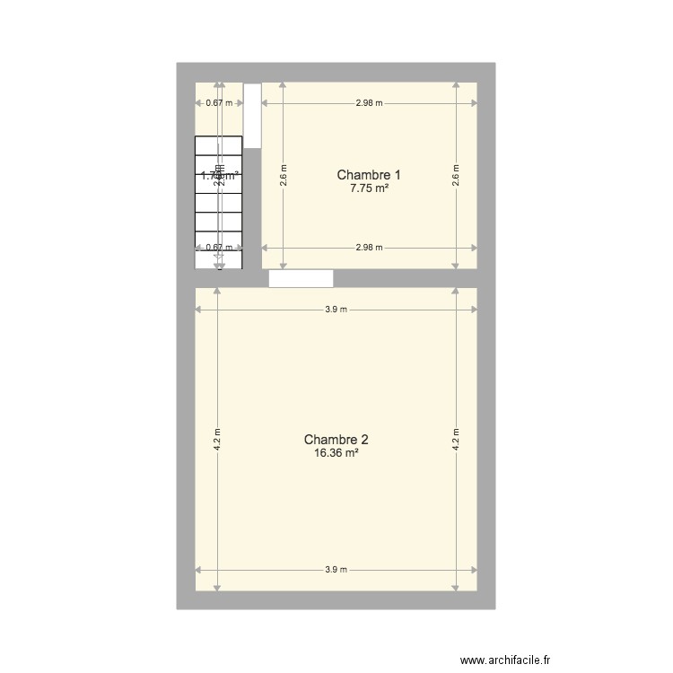 1er étage. Plan de 0 pièce et 0 m2