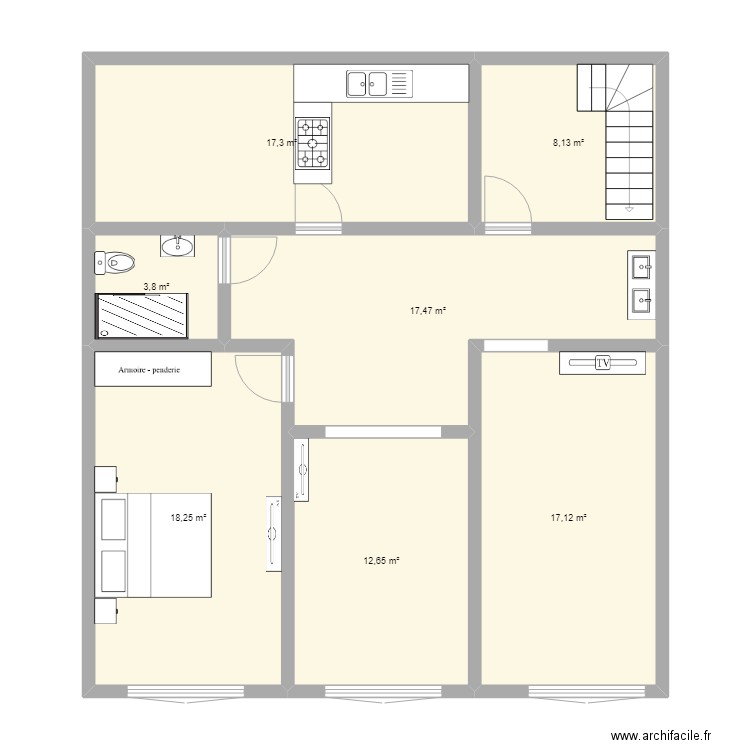1 etage. Plan de 0 pièce et 0 m2