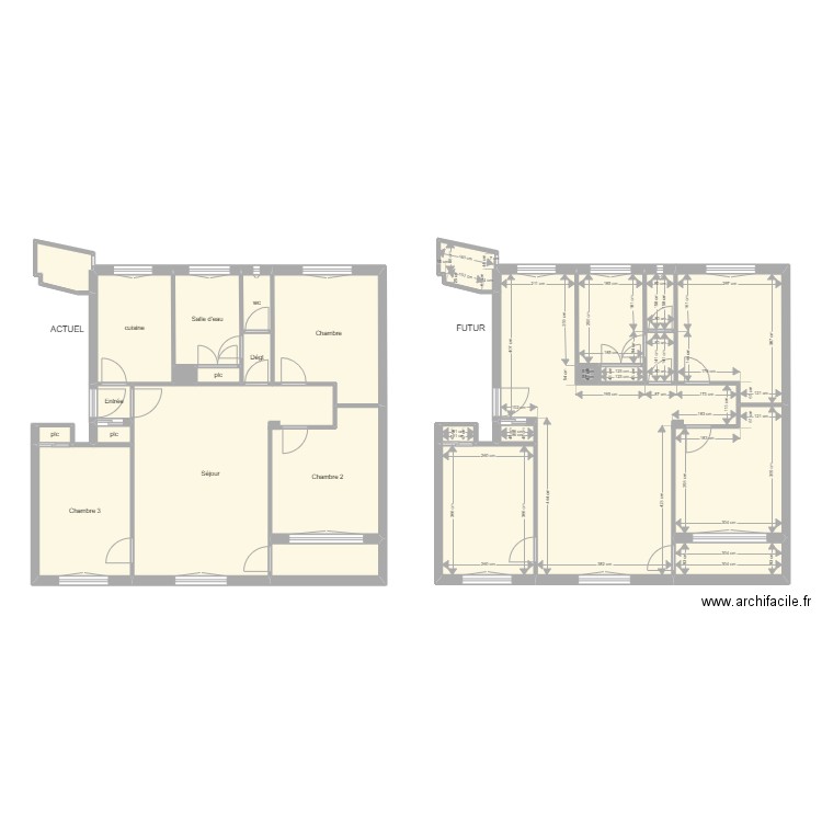 Gersende/cleret. Plan de 28 pièces et 145 m2