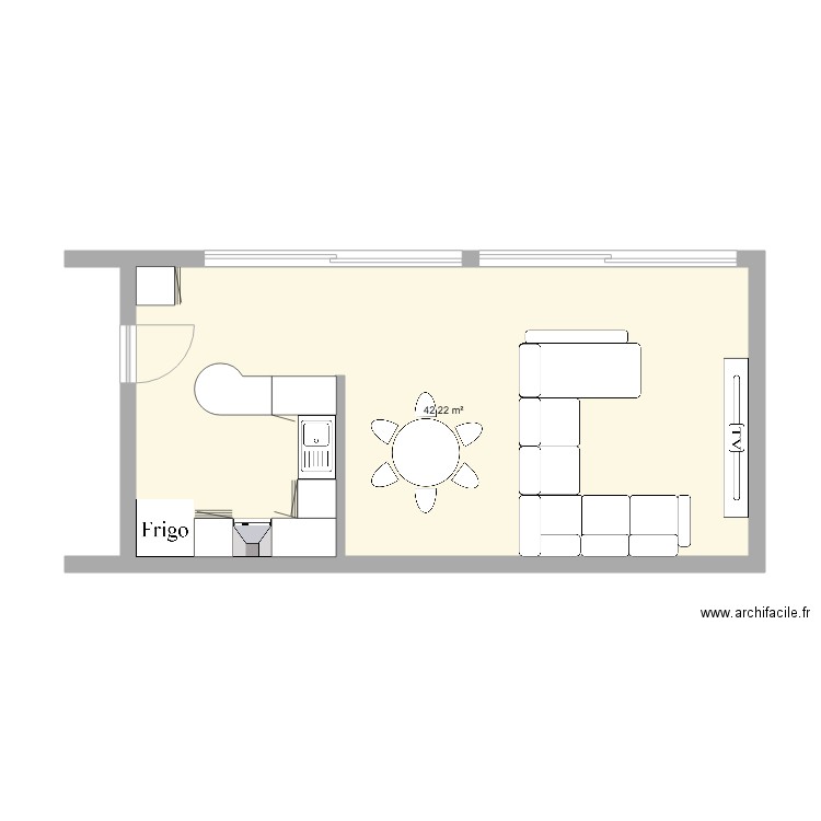 cuisine 1. Plan de 0 pièce et 0 m2