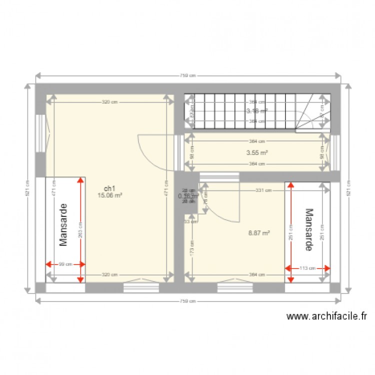 plan étage origine. Plan de 0 pièce et 0 m2