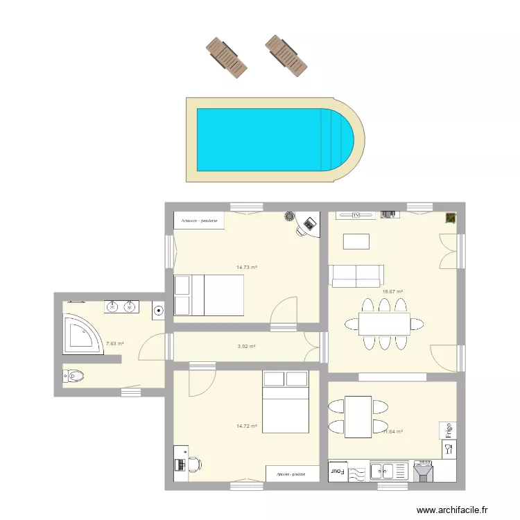 2SN FILLIAT HOURS. Plan de 