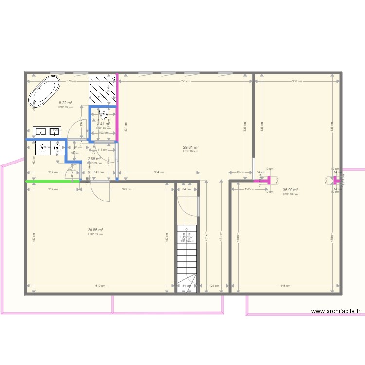 michaud reno projet. Plan de 11 pièces et 268 m2