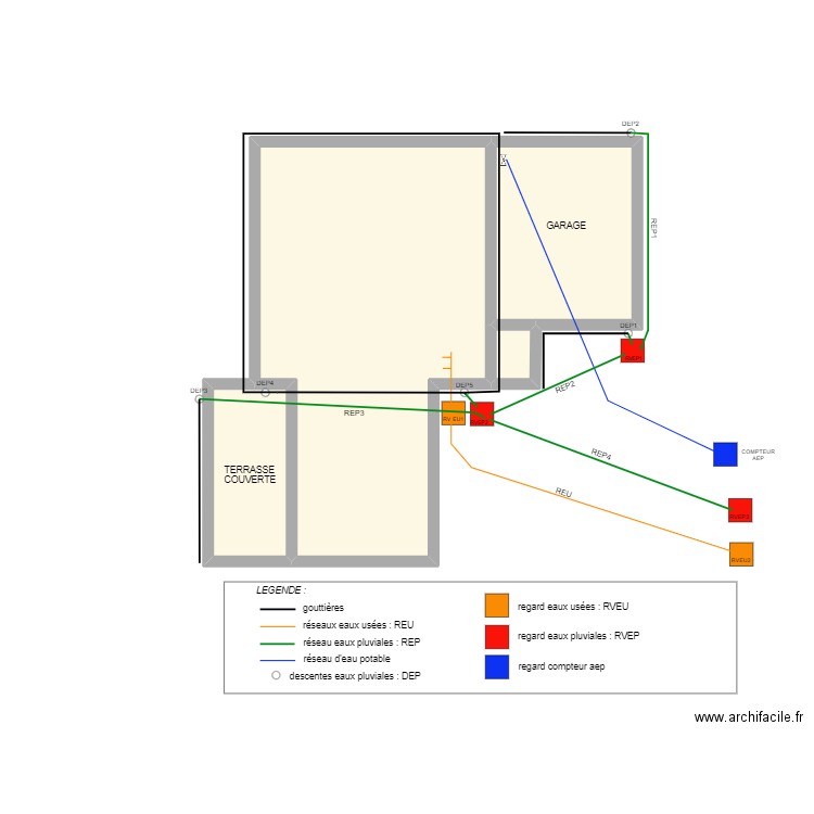 CRECHE SUR SAONE NOGIER. Plan de 4 pièces et 75 m2