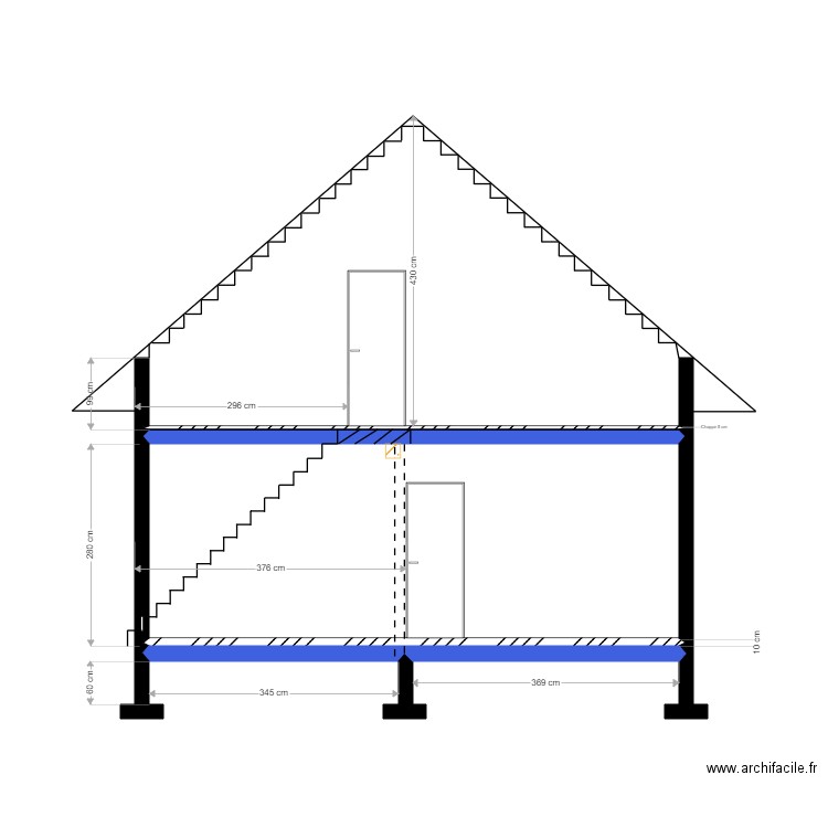 Maison Maçonnerie Pignon EST. Plan de 0 pièce et 0 m2