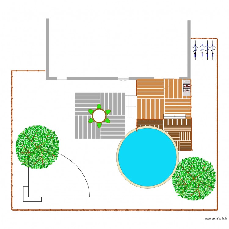 cours. Plan de 0 pièce et 0 m2