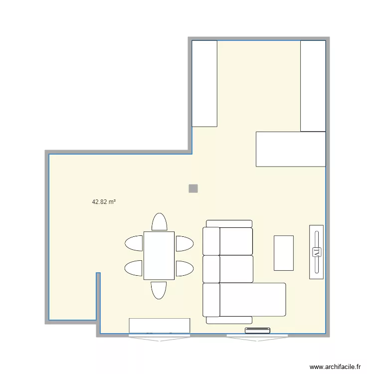 RDC canapé angle. Plan de RDC canapé angle. Plan de