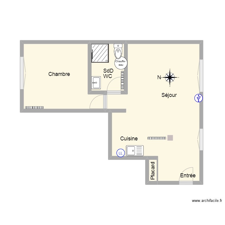 51 D Papin 002 RDC GD. Plan de 0 pièce et 0 m2