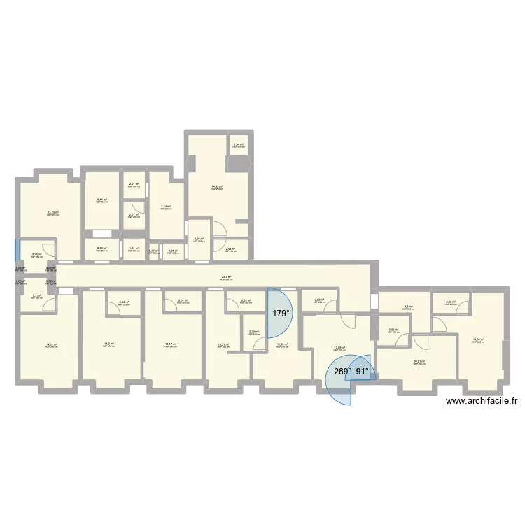 plan chambre  cloison pour eau . Plan de 