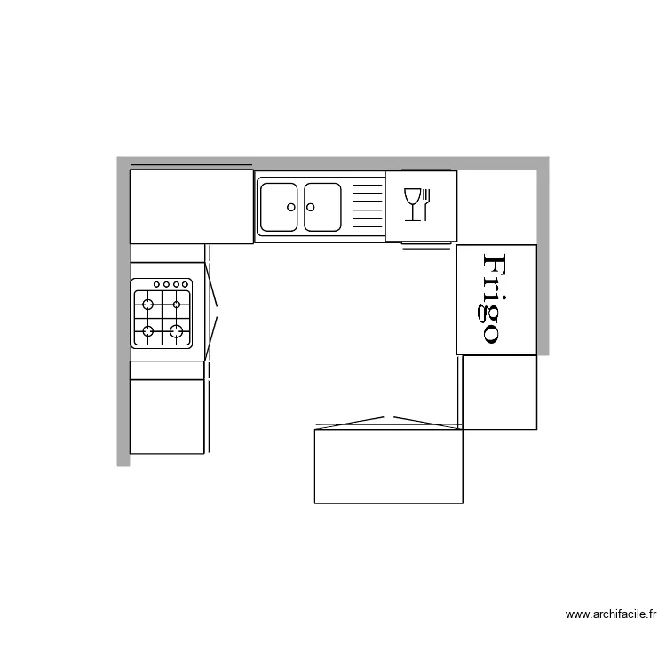 cuisine briennon. Plan de 