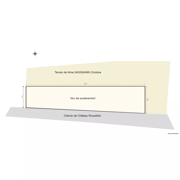 sout&egrave;nement. Plan de 