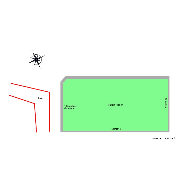 BROT terrain avant seul dernière version. Plan de 1 pièce et 66 m2