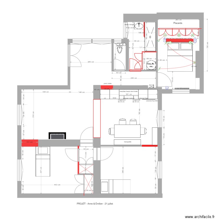 verneret projet 9 juillet bis table à langer. Plan de 0 pièce et 0 m2