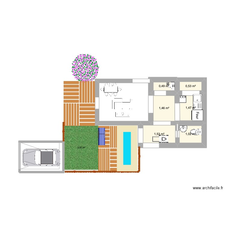 Isaure. Plan de 6 pièces et 7 m2