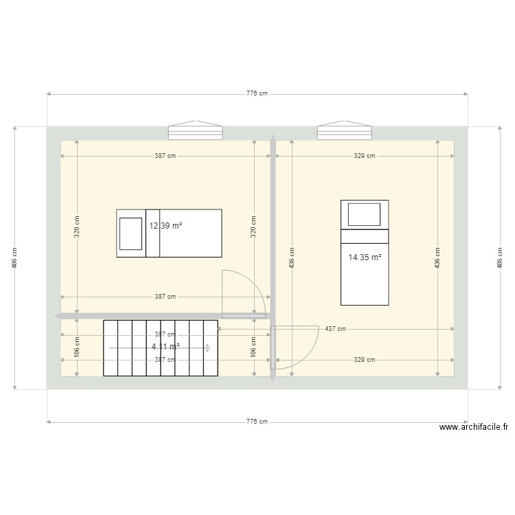 cabinet etage 1. Plan de 0 pièce et 0 m2