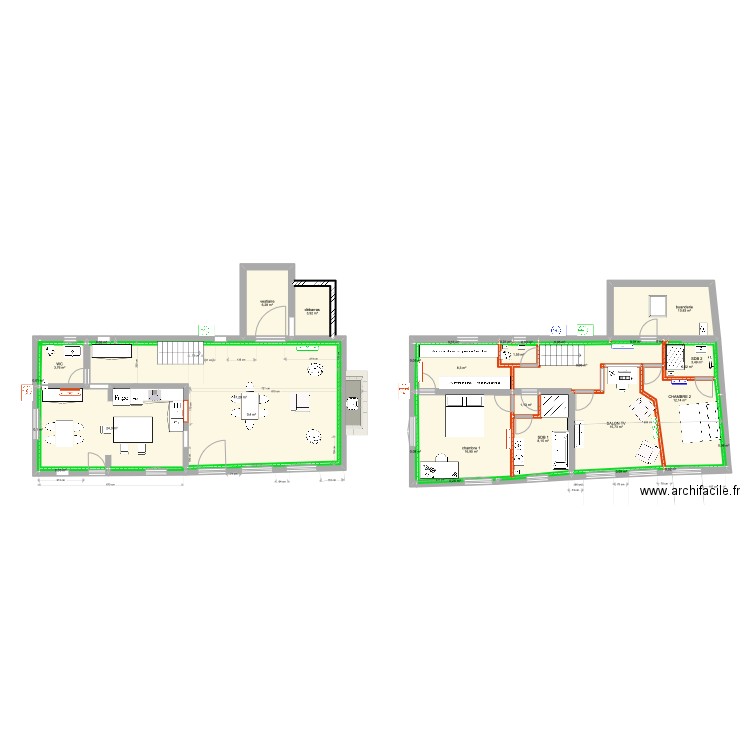 petite maison 10 mars 22 v6. Plan de 33 pièces et 175 m2