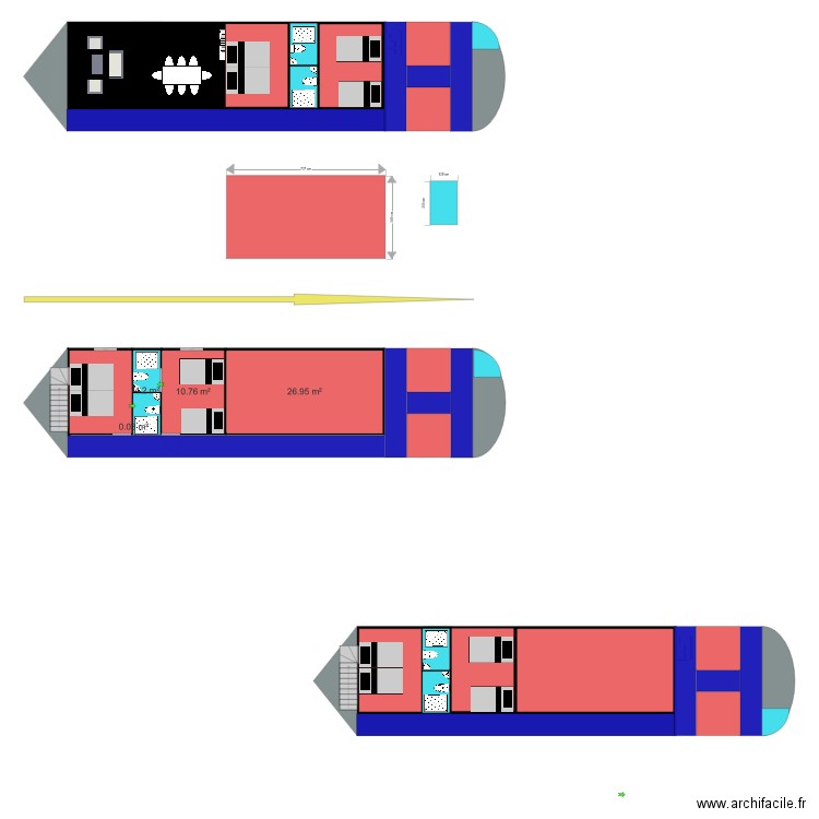 BATEAU 4 Cabines. Plan de 0 pièce et 0 m2