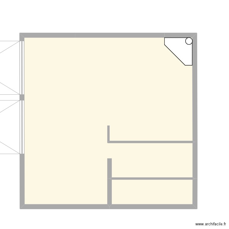 Garage - Plan vide. Plan de 2 pièces et 58 m2
