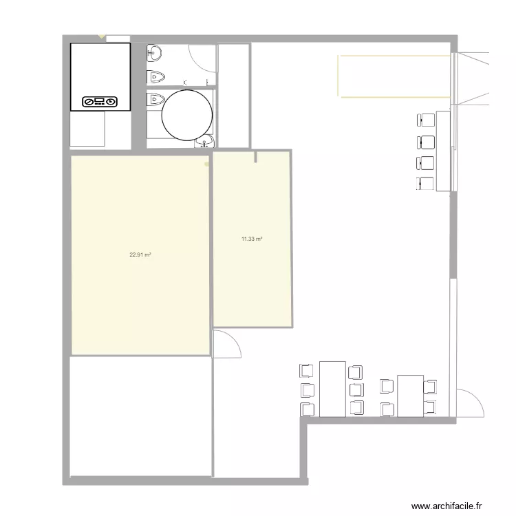 hangar final. Plan de 