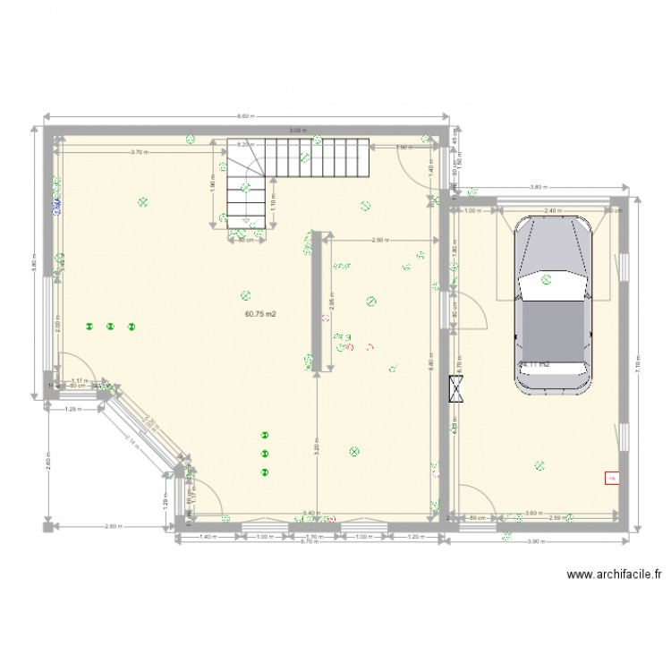 RDC electrique. Plan de 0 pièce et 0 m2