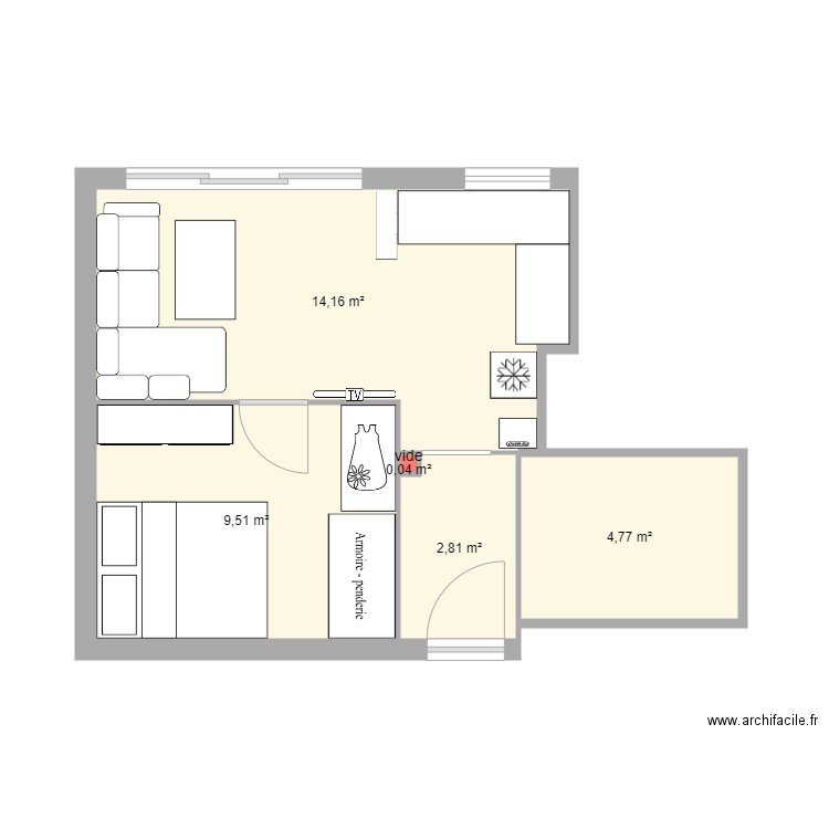 Plan appartement 1. Plan de 0 pièce et 0 m2