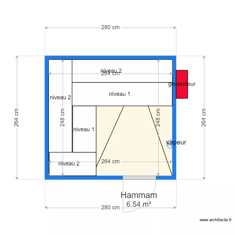 H&ocirc;tel viu hammam. Plan de 