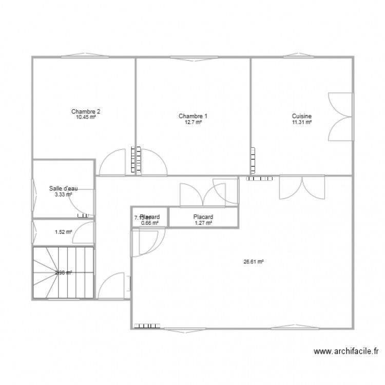 plan de maison 78m2
