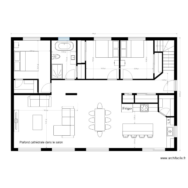 RDC Queenton Ruggiero. Plan de 0 pièce et 0 m2