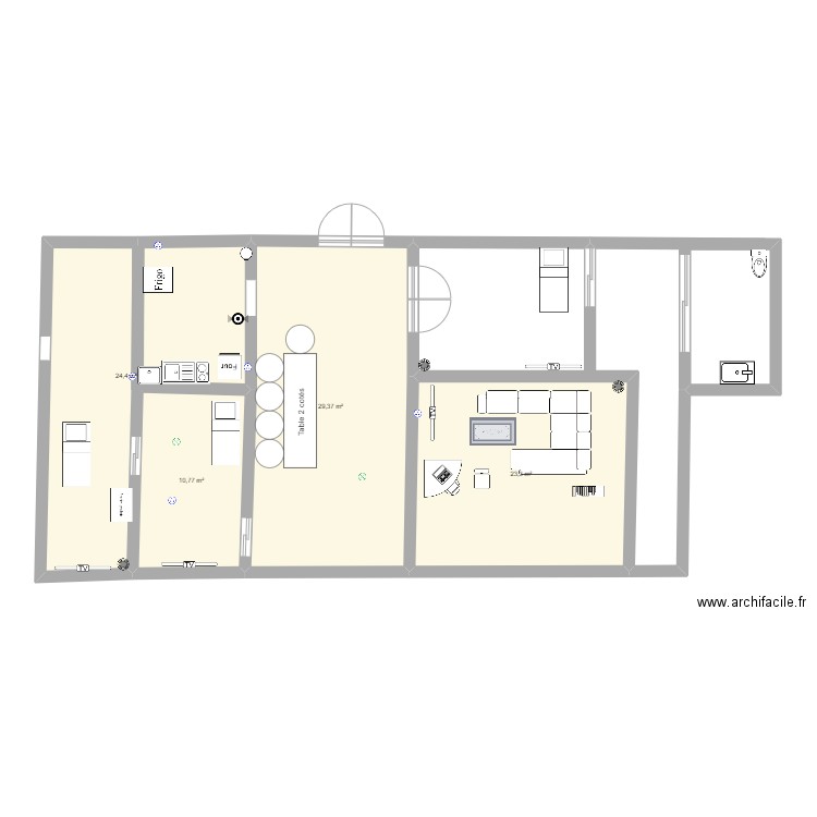 les appartement jo. Plan de 4 pièces et 88 m2