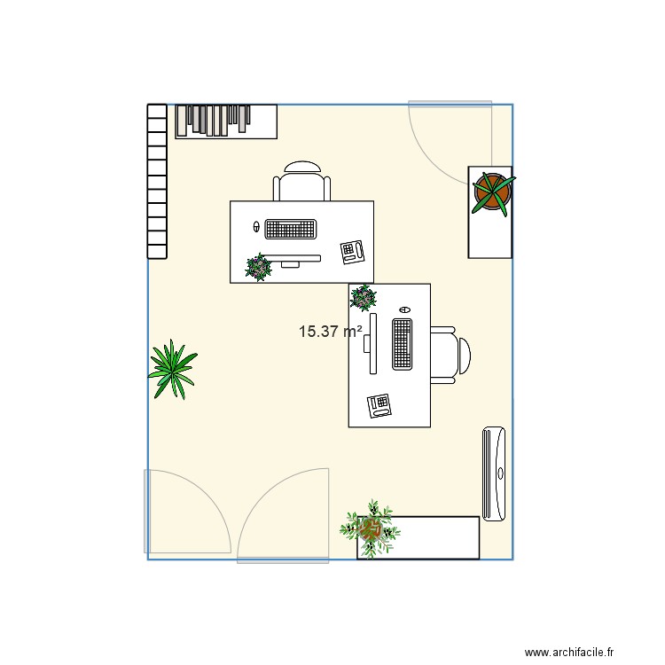 Bureau. Plan de 0 pièce et 0 m2