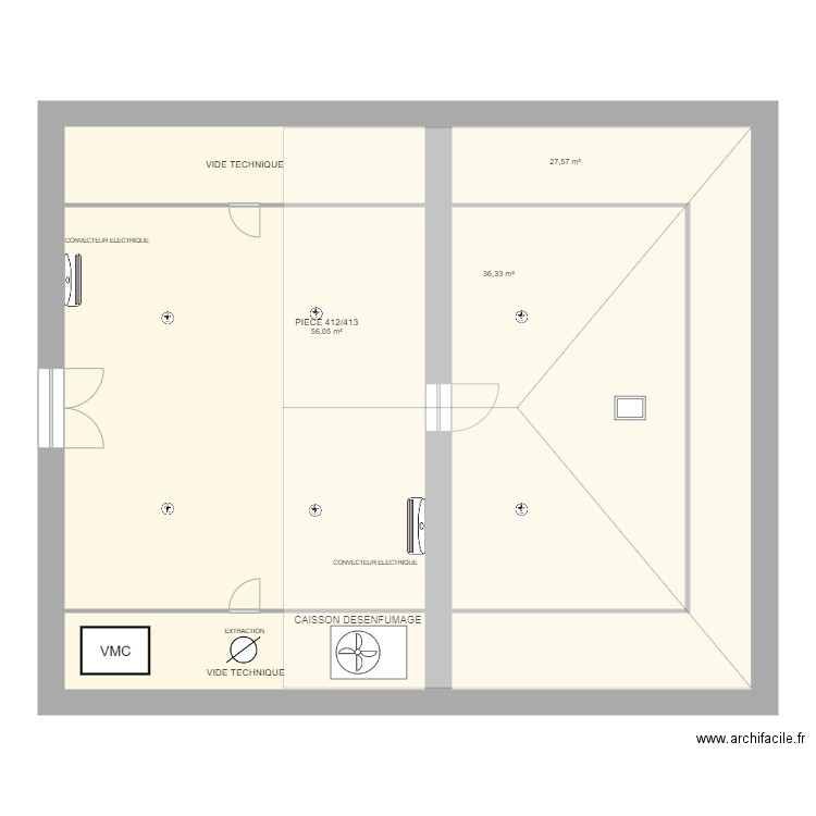 PROJET APRES TRAVAUX. Plan de 5 pièces et 141 m2