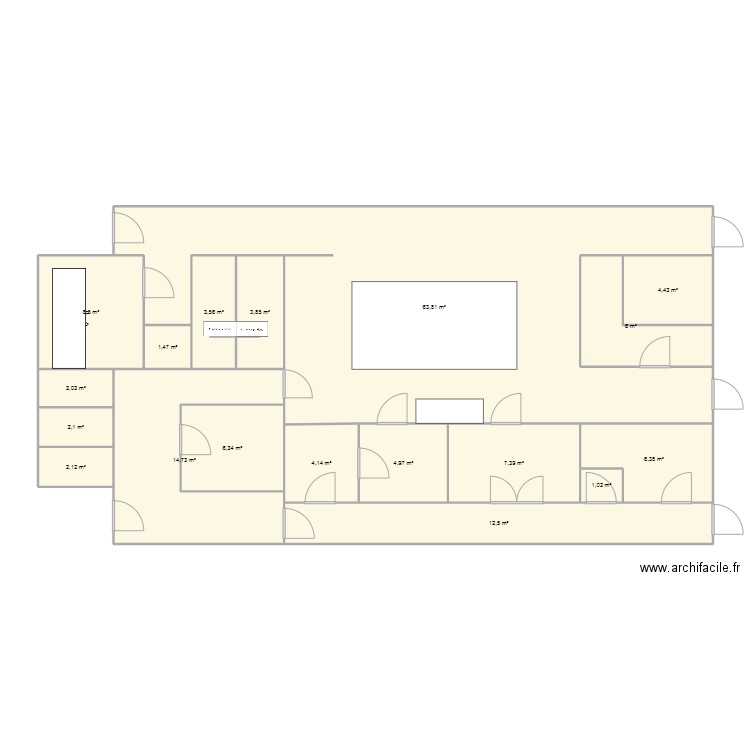 st aile. Plan de 0 pièce et 0 m2
