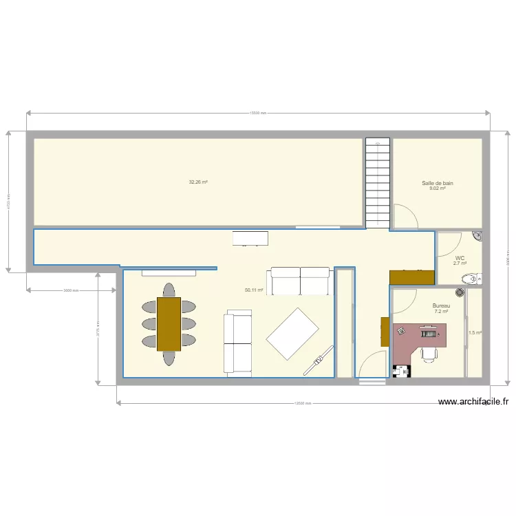 Maison 1. Plan de 