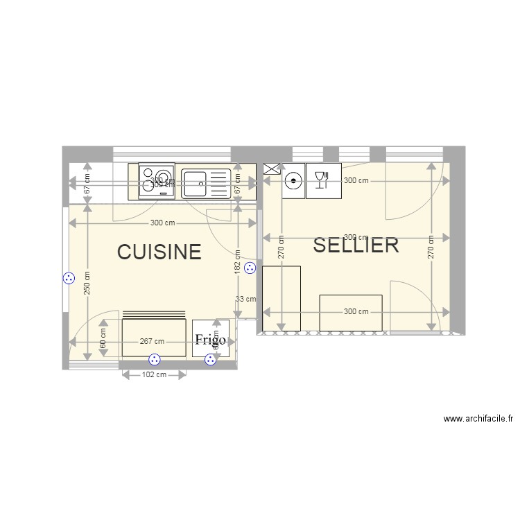 CUISINE ARRIERE CUISINE. Plan de 0 pièce et 0 m2