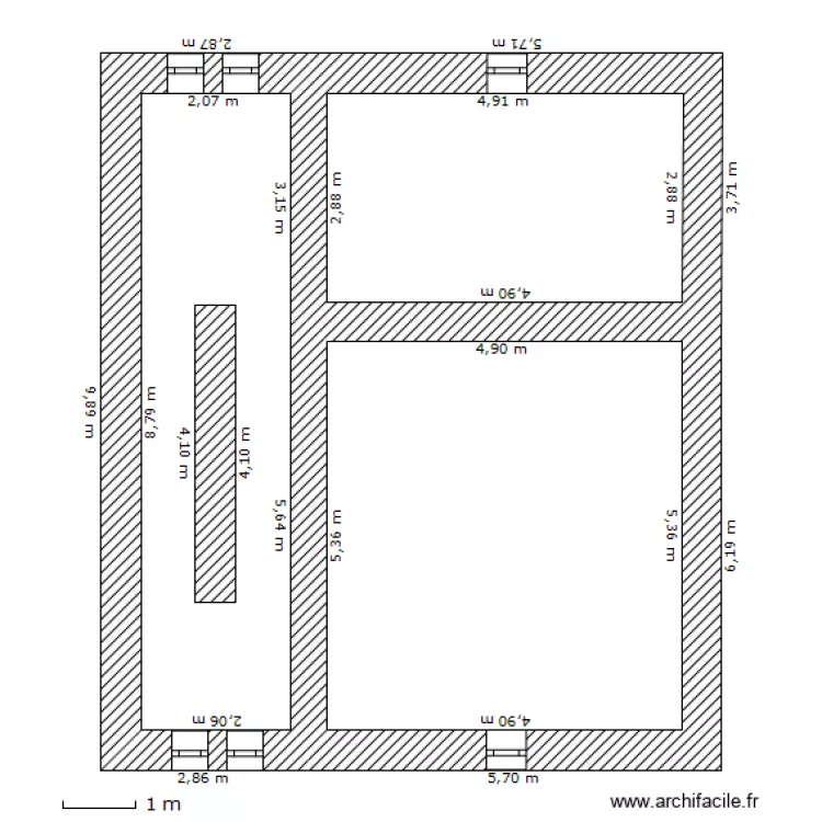 Etage 14 Le Douet. Plan de 