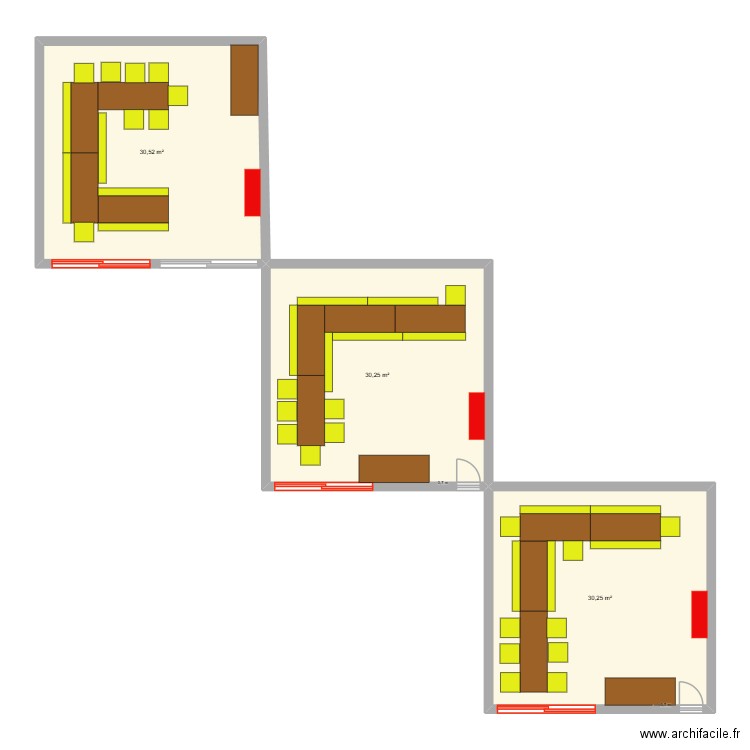 ggffff. Plan de 3 pièces et 91 m2